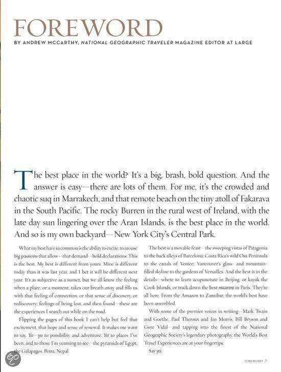 World's Best Travel Experiences, National Geographic 9781426209598