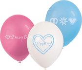 Amscan Ballonnen Oktoberfest 23 Cm Latex Roze/blauw/wit 6 Stuks