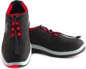 WERKSCHOENEN - MAXGUARD PHIL P300 WERKSCHOENEN - S2 - MAAT 45 - LAAG - ANTISLIP SRC  - UNISEX - SUEDE BOVENZIJDE - STALEN VEILIGHEIDSNEUS - ANTISCHOK ESD