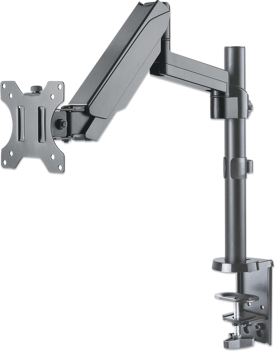 Manhattan 461580 Monitor-tafelbeugel 1-voudig 43,2 cm (17) - 81,3 cm (32) Draaibaar, In hoogte verstelbaar, Kantelbaar, Zwenkbaar
