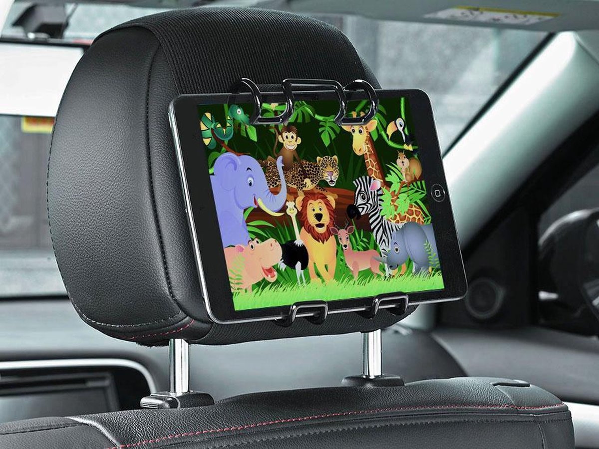 Support de tablette de siège arrière support de montage de tablette  d'appui-tête de voiture bras extensible pliable 