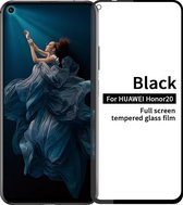 Full-Cover Tempered Glass - Geschikt voor Honor 20 Screen Protector - Zwart