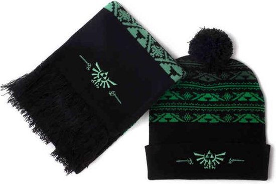 Zelda - Logo muts en sjaal set groen/zwart | bol.com