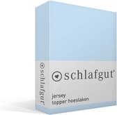 Schlafgut Jersey Hoeslaken Topper - Aqua 140/200-160/220