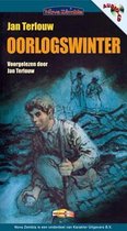 Jongen in winterse omgeving met "Oorlogswinter" op de cover.