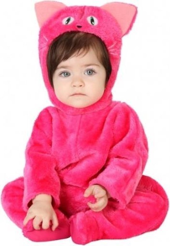 Ingenieurs Wennen aan verbinding verbroken Roze kat dieren kostuum voor babys 6-12 maanden (74-80) - baby dierenpak |  bol.com
