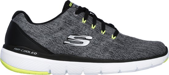 Skechers Sneakers Heren FLEX ADVANTAGE 3.0- STALLY - 52957 GYBK Gray Black  | bol.com
