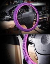 Auto stuur hoes | Steering wheel cover Fabric | Paars