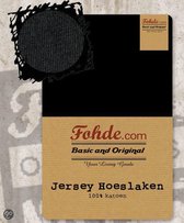 Fohde Hoeslaken Jersey hoeslaken - 140 X 210 cm - Zwart