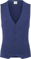OLYMP Level 5 body fit gilet - wol met zijde - jeans blauw mouwloos vest -  Maat: XXL
