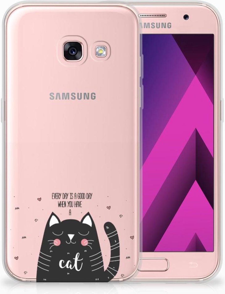 Samsung Galaxy A3 2017 Telefoonhoesje met Naam Cat Good Day op Prijzenvolger.com