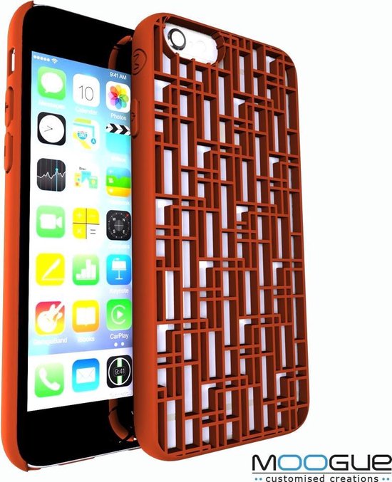 landelijk jungle Zwart iPhone 6 - 3D print hoesje - Oranje - Conductive | bol.com