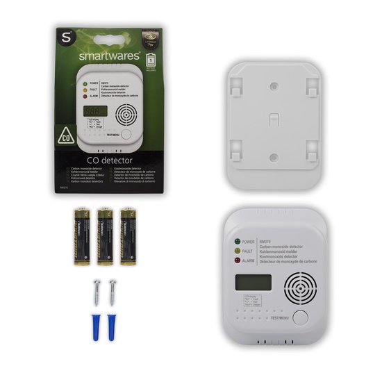Smartwares Koolmonoxidemelder 10.029.25 - Inclusief 1 jaar batterij - 7 jaar levensduur - Extra LPCB certificering - Smartwares