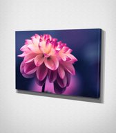 Pink Flower Canvas - 120 x 80 cm - Bloemen - Schilderij - Canvas - Slaapkamer - Wanddecoratie  - Slaapkamer - Foto op canvas