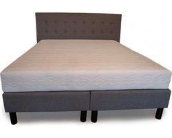 Boxspring Continental zonder matras grijs 140X200