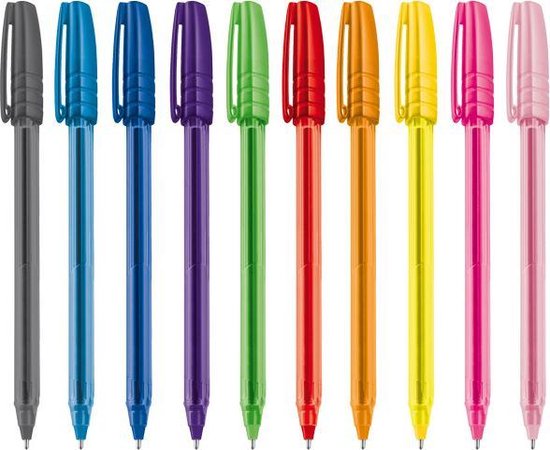 Colored Pens Fiorella - 10 Pcs BALL POINT PENS CARIOCA