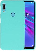 Hoesje Geschikt voor de Huawei Y6 (Prime) 2019 - Backcover Color Telefoonhoesje - Turquoise