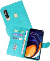 Samsung Galaxy A60 Hoesje Kaarthouder Book Case Telefoonhoesje Groen