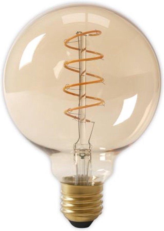 Calex LED Globe Lamp - 3,8W (25W) E27 Gold - Dimbaar met Led dimmer 125mm x 170mm bol.com