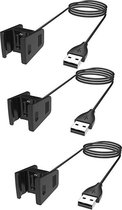 DrPhonme Multi Pack (3x) USB Oplaadkabel Adapter - Geschikt voor Fitbit Charge 2 Lader - Laadkabel USB Oplaadkabel - 0,55cm