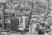 Manhattan | New York | Zwart-wit | Steden | Tuindoek | Tuindecoratie | 150CM x 100CM | Tuinposter