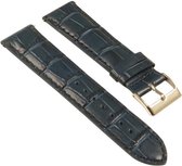 Croco Nachtblauw Horlogeband - 22mm - Quick Release