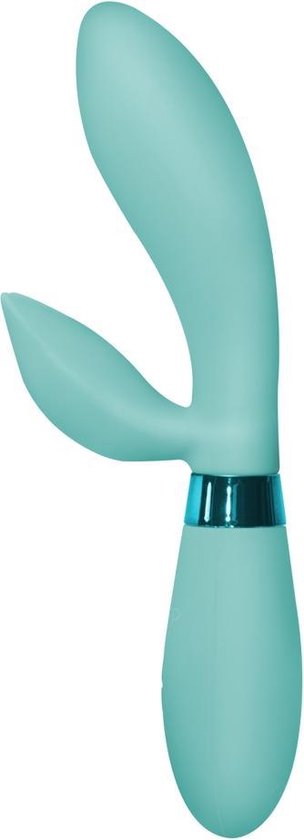 Indeep - Vibrator Leyla - 10 vibratie standen - 100% Ultrasoft Silicone - Vaginaal & Clitoraal - Turquoise - Indeep
