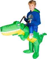 Opblaasbare krokodil kostuum voor kinderen - Verkleedkleding