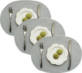 Eyzo Hittebestendige Placemats / Pannenonderzetter - 3-pack Lichtgrijs 30*40cm