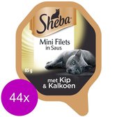 Sheba Alu Selection 85 g - Kattenvoer - 44 x Kip&Kalkoen