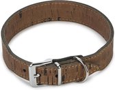 Beeztees leren halsband Cork. Bruin. 50 cm x 30 mm.