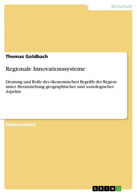 Regionale Innovationssysteme - cover