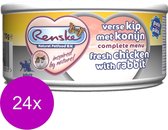 Renske Cat Adult Fresh 70 g - Nourriture pour chats - 24 x Poulet & Lapin