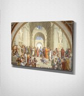 The Athens School Canvas - 30 x 40 cm - Schilderij - Canvas - Slaapkamer - Wanddecoratie  - Slaapkamer - Foto op canvas