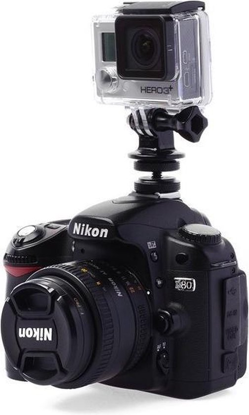 YONO Hot Shoe Mount geschikt voor GoPro Camera Inclusief Adapter en