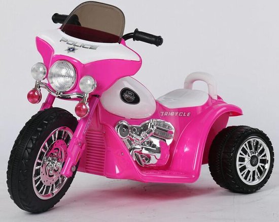 Kinder Harley Kinder Accu Politiemotor look 6v roze | bol.com