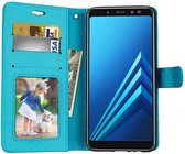 Samsung Galaxy A8 (2018) portemonnee hoesje - Turquoise