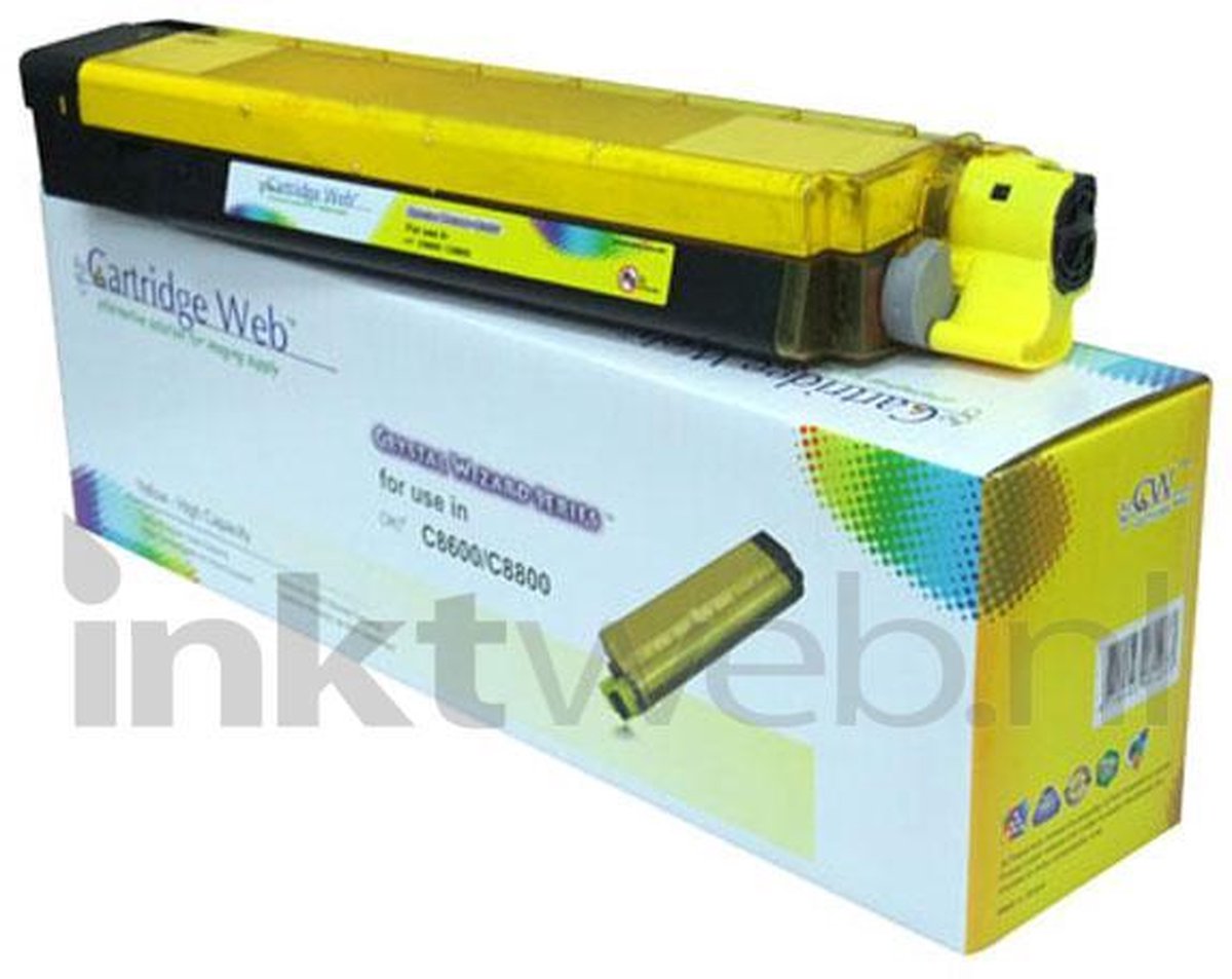FLWR - Toner / C8600 / C8800 / Geel - Geschikt voor Oki
