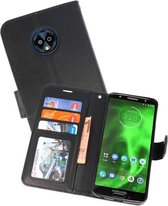 Wallet Cases Hoesje voor Moto G6 Plus Zwart