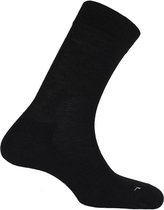 2-pack dunne merinowollen sokken - zwart - maat 46-48