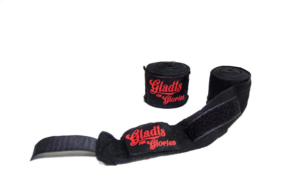Gladts bandages - bandages 2 paar- zwart - 460 cm - boksen - kickboksen -thaiboksen - mma