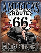 Wandbord - America’s Route 66 Main Street - 30x40cm