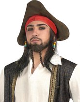 "Piraten pruik voor heren  - Verkleedpruik - One size"