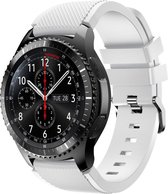 Samsung Gear S3 Classic / Frontier Bandje - Siliconen Armband / Polsband / Strap Band / Sportbandje - Wit