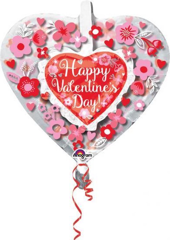 Insider HVD Heart with Flowers Foil Balloon P60 packed 66 x