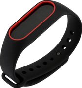 Siliconen Polsband Geschikt Voor Xiaomi Mi Band 2  - Armband / Polsband / Strap Bandje / Sportband - Zwart