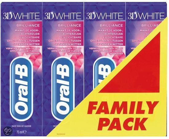 Oral-B 3D White Brilliance - 4 x 75 ml - Tandpasta