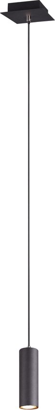 TRIO MARLEY Hanglamp - Zwart mat - excl. 1 x GU10 35W - Aanpasbaar in de hoogte