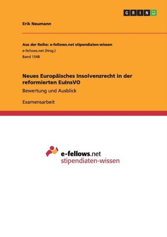 Neues Europäisches Insolvenzrecht in der reformierten EuIns ... - cover