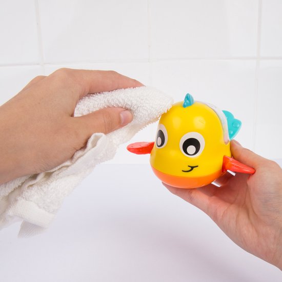 Playgro Paddellend Badvisje - Badspeelgoed - Trekspeeltje - Clownvis met spartelende vinnen - 2 kleuruitvoeringen van Playgro — afbeelding 3